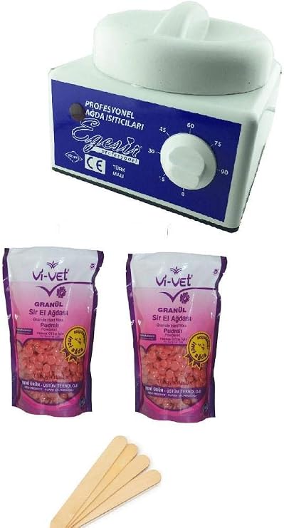 Vi-vet Sir Waxing Machine+2 Powder Beads Waxing + Spatula Set