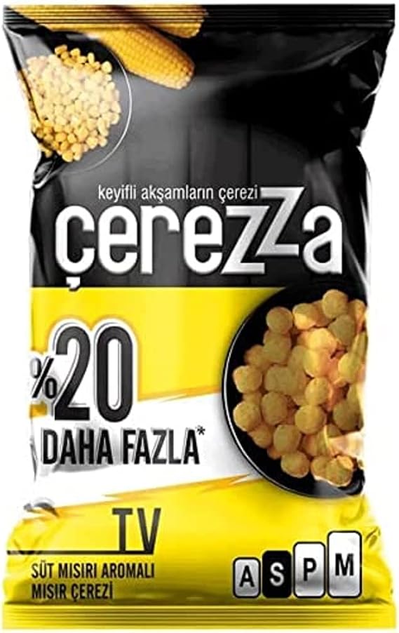 Temizza TV Milk Corn Flavored Corn Snack Super Size 117 Gr