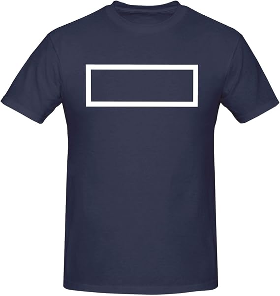 Men's Crew Neck Short Sleeve Shirts for Men Rectangle Pattern Tee Navy Blue