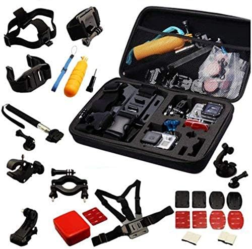 Navitech 30-in-1 Action Camera Accessories Combo Kit with EVA Case - Compatible with Flylink Action Camera HD 1080p