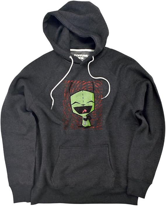 Popfunk Invader Zim Happy Gir Unisex Slim Fit Pull-Over Heather Hoodie