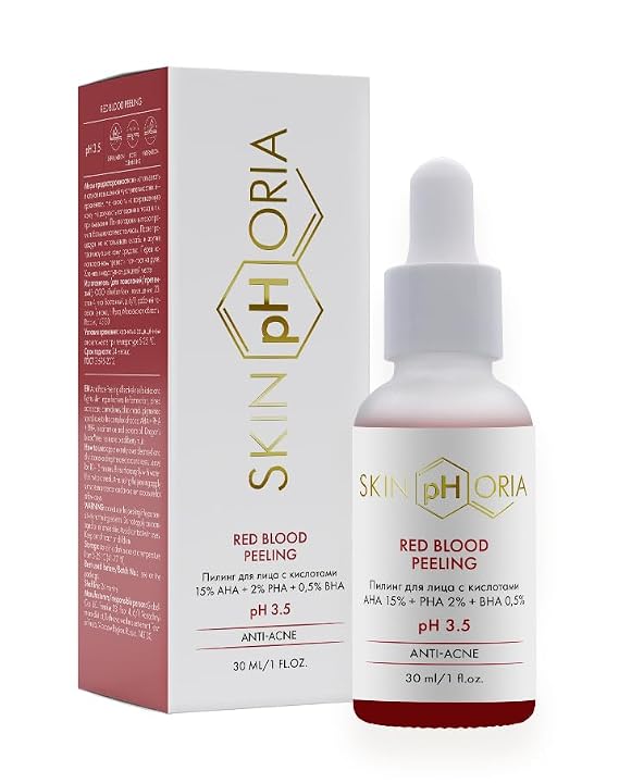 Red Blood Facial Peeling AHA, PHA & BHA Face Serum for Clear, Smooth Skin Niacinamide & Salicylic Acid Helps Reduce the Look of Post-Acne Marks Brightens Complexion 30ml