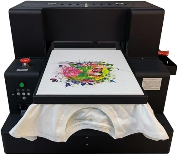 Automatic A3 L1805 DTG Printer, DTG Printer t-Shirt Machine with White Ink Mixing and Semi-Automatic Cleaning, Direct to Garment Printer for T-Shirts Hoodies Pants Hats Shoes