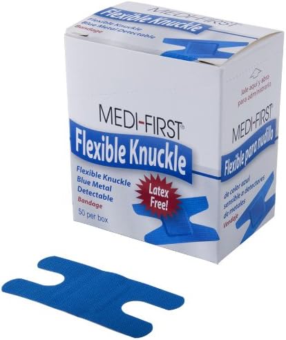 Medique Blue Metal Detectable Woven Knuckle Bandages 50/Box