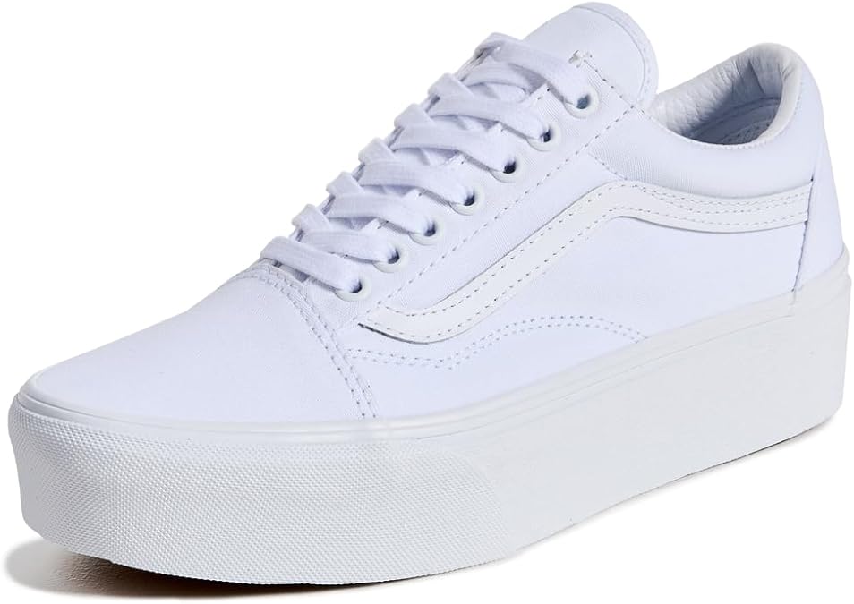 Vans Unisex UA Old Skool Stackform Sneakers, True White, 13.5 US Women/12 US Men