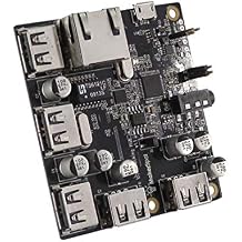 5-Port Stackable USB Docking Hub for Raspberry Pi Zero V1.3 (with Camera Connector) and Pi Zero W/2W (with Bluetooth & WiFi)