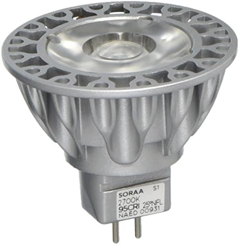 Bulbrite SM16-07-25D-927-03 SORAA 7.5W LED MR16 2700K VIVID3 25 DIM, Silver
