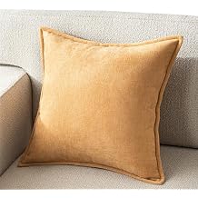 XMAYODS Throw Pillow Cover 80x80 Decorative Square Pillowcase Covers with Zipper, Cushion Protectors Cover Rectangle 30x60 40x60 50x80 Super Soft for Home Couch Sofa Bed(Yellow,40x70cm(Set of 1))