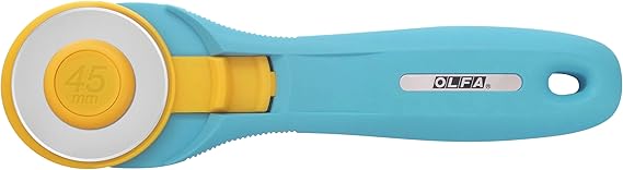 OLFA 45mm Quick-Change Rotary Cutter (RTY-2/C) - Tungsten Blade, Aqua
