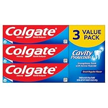 Colgate Cavity Protection Toothpaste with Fluoride, Great Regular Flavor - 6 Ounce (3 Pack)