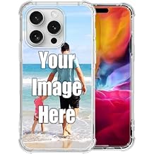 Custom Personalized Clear Case for iPhone 16 Pro Max,Photo DIY for Girls Boys,Soft TPU Transparent Shockproof Protective Cover for iPhone 16 Pro Max 6.9 inch
