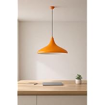 Modern Turuncu Sarkıt Lamba – Minimalist Tavan Aydınlatma, Metal Pendant Light, Yemek Masası & Salon İçin Dekoratif Avize, İskandinav Stil [Enerji Sınıfı A]