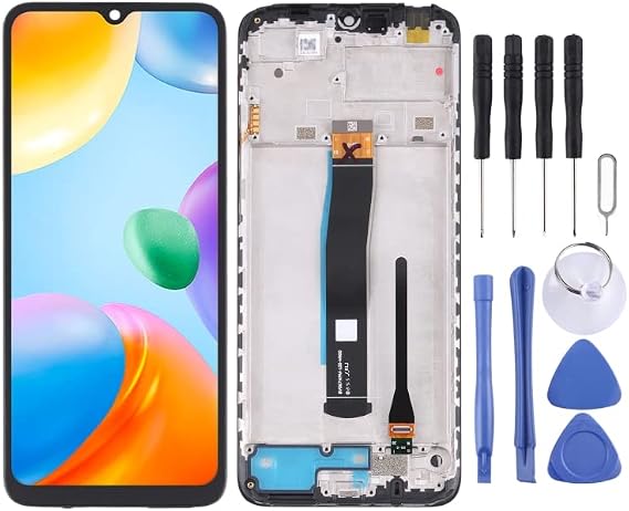 LCD Screen and Digitizer Full Assembly with Frame for Xiaomi Redmi 10C/Redmi 10 India/Poco C40