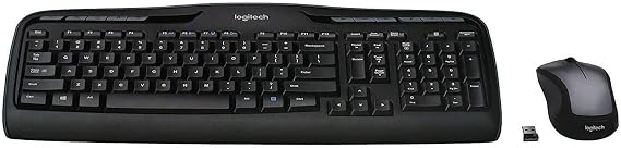 Logitech MK335 Full Size Quiet Wireless Keyboard Mouse Combo - Black/Silver