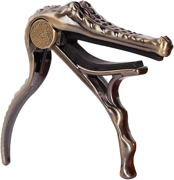 Alice A007G/BR Aluminum Alloy Bronze Alligator Shape Acoustic Guitar Capo