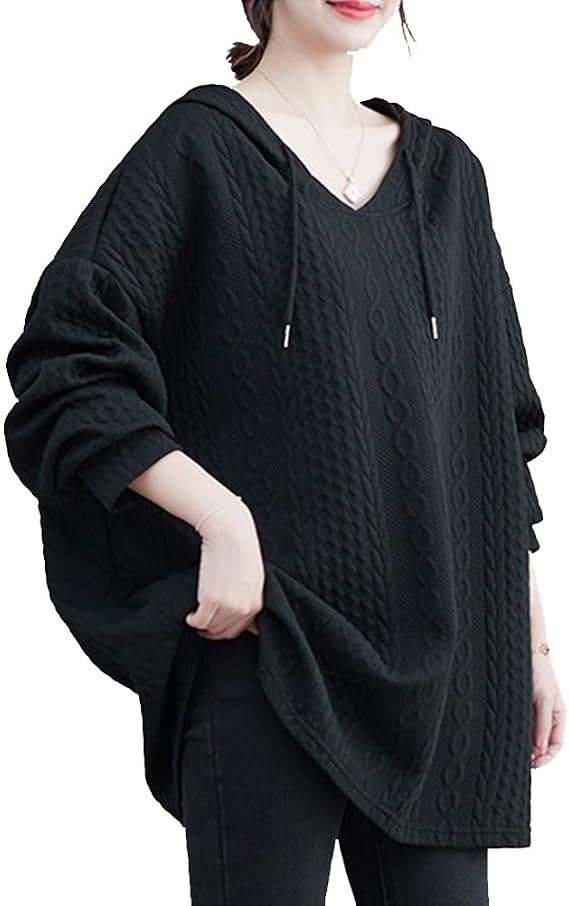 Women Oversized Hoodies Fall Drawstring Sweatshirt Pullover