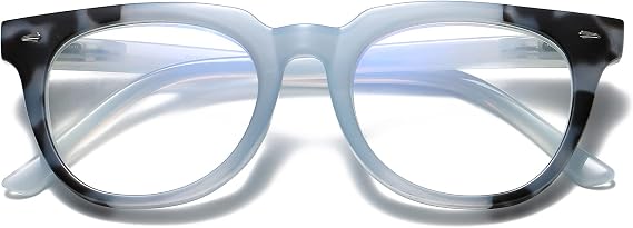 Bevi Reading Glasses Blue Light Blocking Magnify Glasses with Spring Hinge Anti Eye Strain for Men and Women