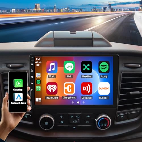 Android 14 Car Radio for Chevrolet Malibu 2008-2012 10 Inch Touch Screen Car Stereo with Wireless Carplay Android Auto GPS Navigation WiFi Bluetooth Backup Camera, 2G32G