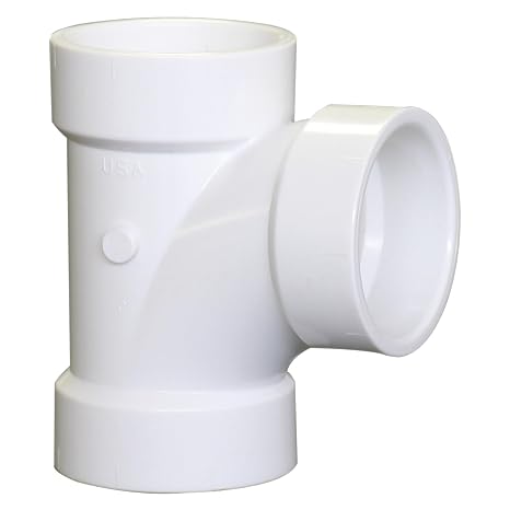 NIBCO Fig No U4811, 1-1/2 in. PVC DWV Sanitary Tee Hub x Hub, Solvent Weld