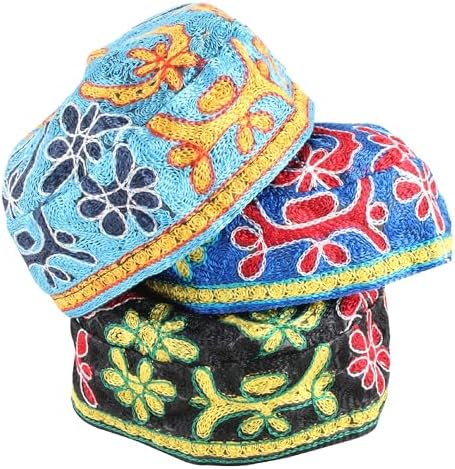 3* Bukharian Embroidered Kippah - Assorted Colors