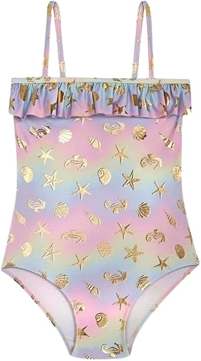 SLIPSTOP Golden Swimsuit Kız Çocuk Mayo UV Korumalı, 2163390