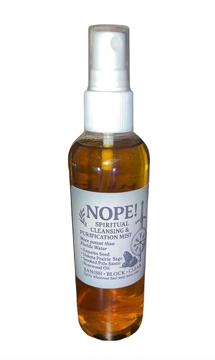 Nope! Spray | Stronger Than Florida Water for Uncrossing, Protection & Purification Spray | Curse & Hex Remover Spell Breaker | Spiritual Cleansing | PBA-Free (4 oz - Medium)