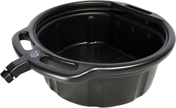 HKTE Oil Drain Pan, 4.2 Gallon, for Cars, SUVs, Pickups & Light Trucks