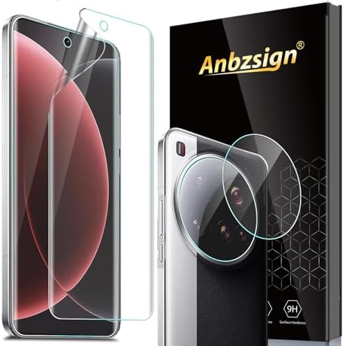 (2+2 Pack) for Xiaomi 15 Ultra Flexible Screen Protector and Camera Lens Protecto, Anti-Scratch 3D Touch Case Friendly