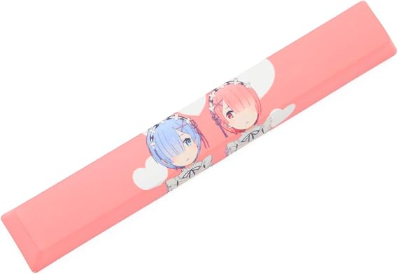 KPREPUBLIC Novelty Allover dye subbed Keycaps spacebar pbt Custom Mechanical Keyboard Hatsune Miku and Rem Ram (Spacebar Ram Rem x1)