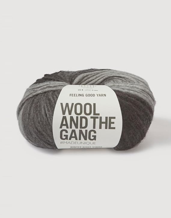 Wool and the Gang Feeling Good Yarn Stripe Winter Night