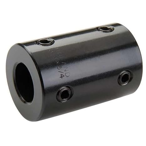 Ruland SCX-8-8-F Set Screw Rigid Coupling, Black Oxide Steel, 1/2" Bore A Diameter, 1/2" Bore B Diameter, 1-1/8" OD, 1-3/4" Length