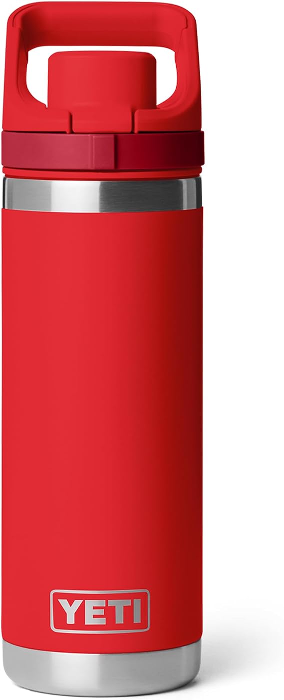 YETI Rambler 18 oz Leakproof Bottle with Flip Chug Cap, Rescue Red
