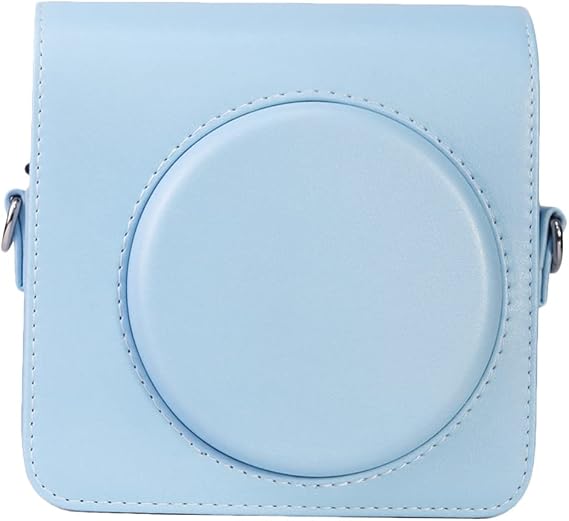 SOLUSTRE Kamera Kılıfı, PU Deri Omuz Çantası Kare Kılıf Çanta Fujifilm Instax Square SQ1 Anında Film Kamerası ile Uyumlu, Gök Mavisi