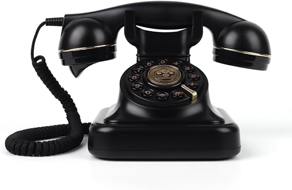 Audio Guest Book Phone, Retro Style Antique Audio guestbook Phone (Black)