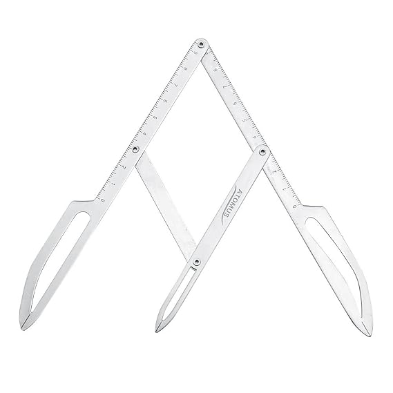 ATOMUS Eyebrow Stencil Positioning DIY Ruler Calipers Microblading Supplies Shaper Ruler Permanent Makeup Gold Ratio Eyebrow Measure Tool Stainless Steel