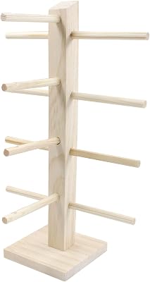 4 Pair Solid Wood Glass Display Rack, Wood Sunglasses Display Holder Eyeglasses Stand HolderSingle Row