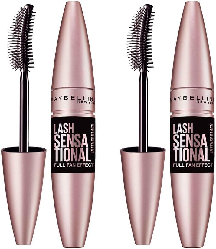 Maybelline New York 2-Piece Lash Sensational Fan Effective Intense Black Mascara - Extra Black Makeup Set