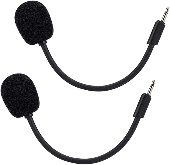 UNCLE LIGHT 2 Pack Replacement Game Mic for JBL Quantum 100 (Q100) Gaming Headset on PC/Xbox/PS/Switch/MAC, 2.5mm Detachable Boom Microphone