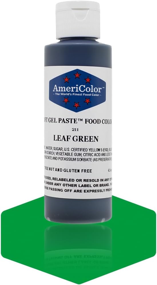 Americolor Soft Gel Paste Food Color, 4.5-Ounce, Leaf Green