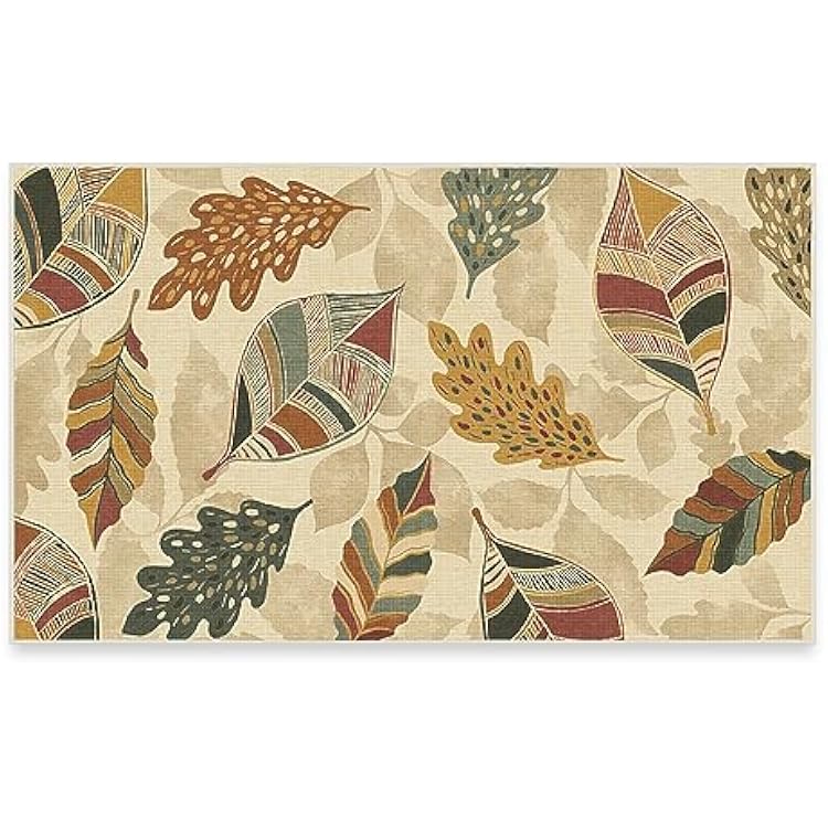 RUGGABLE Washable Fall Autumn Area Rug Aurelia Amber 3x5, Stain-Resistant, Non-Slip Small Machine Washable Rugs for Living Room, Bedroom, Hallway, Entryway & Officewith Standard Pad