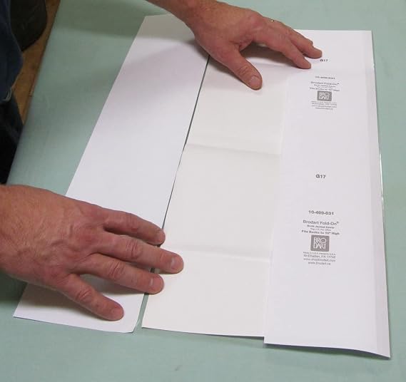 50-9 1/2" x 20" Brodart Fold-On Book Jacket Covers - Center-Loading, Adjustable, Clear Mylar