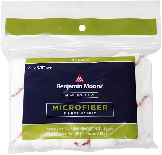 Benjamin Moore Microfiber 4 in. W X 3/8 in. Mini Roller 10 pk