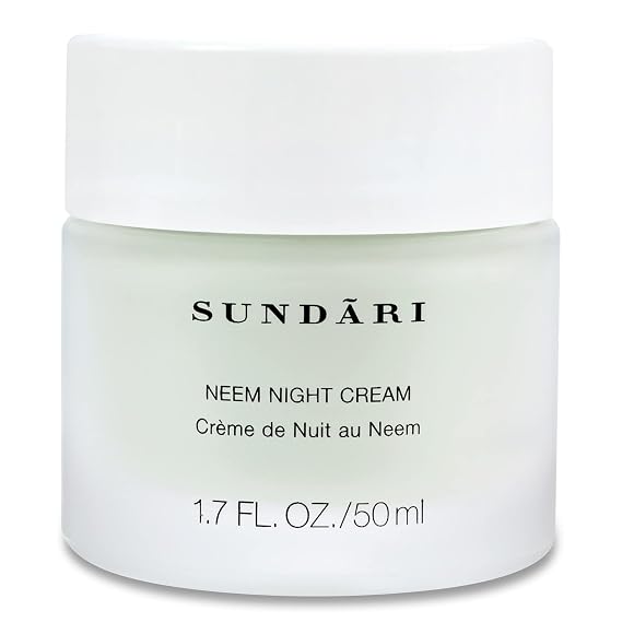 SUNDARI Neem Night Cream - 1.7 Fl Oz, Night time Moisturizer with Botanical Extracts, Wrinkle Repair & Hydration, Nourishes and Soothes Skin, Restores Natural Radiance, All Skin Types