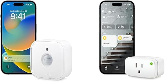 Eve Motion - Smart Motion Sensor with Light Sensor, IPX3 Water Resistance, Automatic Activation of Lights and Devices, Thread & Energy - Smart Plug, App and Voice Control, 100% Privacy
