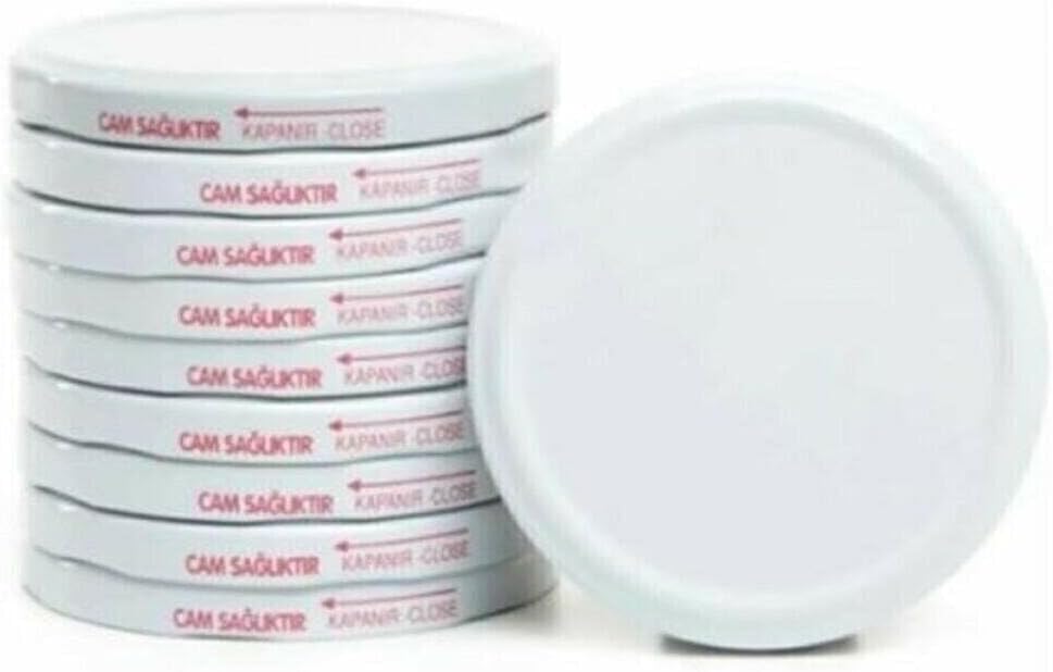 Konserve Kapağı Kavanoz Kapağı Çift Silikonlu Şişe Kapağı 30 Adet