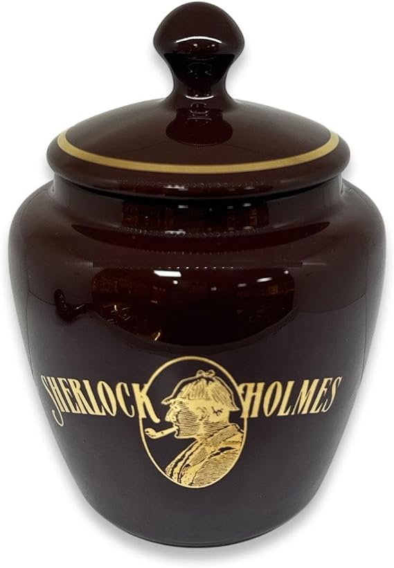 Sherlock Holmes Handmade Ceramic Pipe Hold Jar Coffee Large