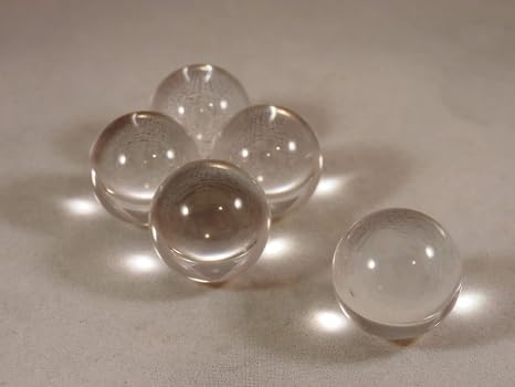 1.5 inch Solid Clear Acrylic Plastic Resin Balls & Spheres - Dia.38mm (5)