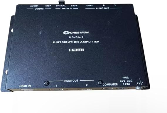 Crestron HD-DA-2 1-to-2 HDMI Distribution Amplifier & Audio Converter