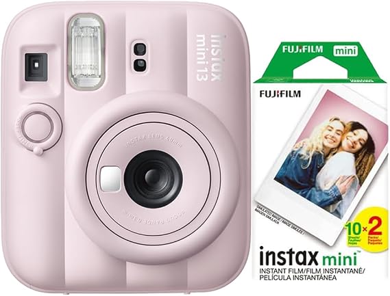 Instax Mini 13 Fotoğraf Makinesi+20'li film+askı+pil (PEMBE)
