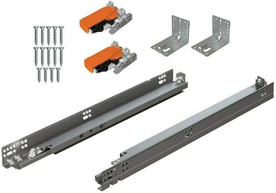 BLUM Tandem Plus BLUMOTION Drawer Slides Complete Pair, with Runners 563H, Locking Devices, Rear Mounting Brackets and Screws (for face Frame or Frameless Application) 18 Inch